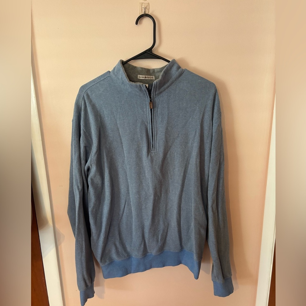 Peter Millar Blue Crown Comfort Quarter-Zip Pullover medium